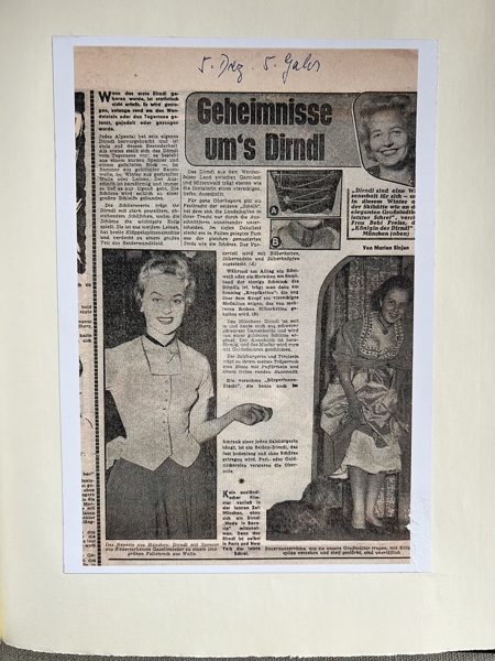 Presse: Geheimnisse ums Dirndl — Aufnahme aus dem Familienalbum